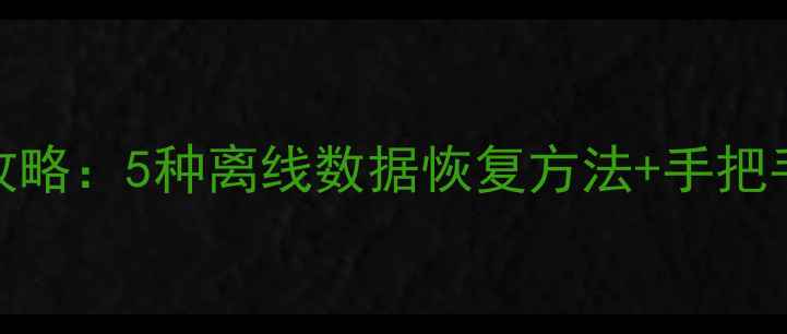 图片 无法上网电脑数据恢复全攻略：5种离线数据恢复方法+手把手教程（附恢复工具下载）