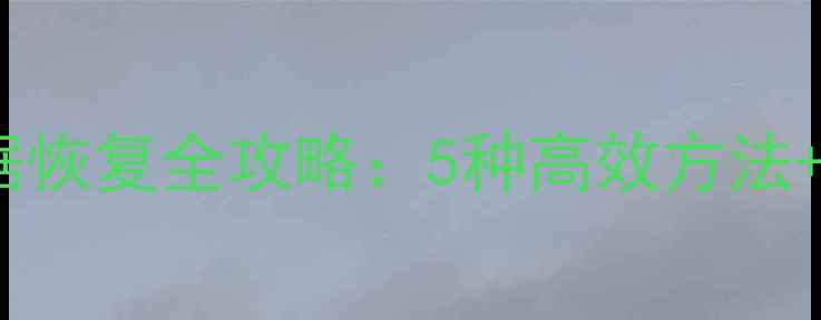 无线客户端数据恢复全攻略5种高效方法操作步骤详解