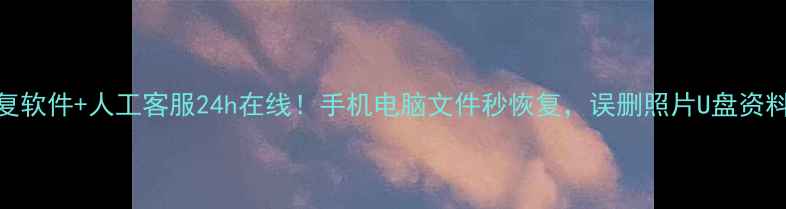 图片 易我数据恢复软件+人工客服24h在线！手机电脑文件秒恢复，误删照片U盘资料救星来了！