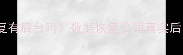 图片 易极数据恢复有后台吗？数据恢复公司真实后台操作流程1