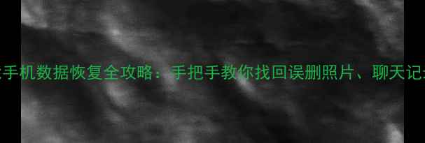 图片 智能手机数据恢复全攻略：手把手教你找回误删照片、聊天记录！