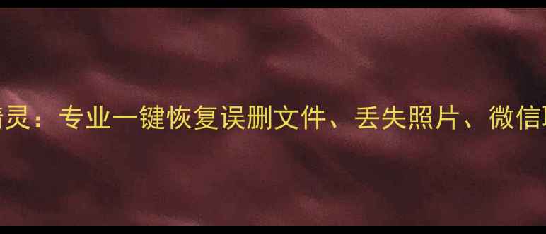 图片 智能手机数据恢复精灵：专业一键恢复误删文件、丢失照片、微信聊天记录（最新版）
