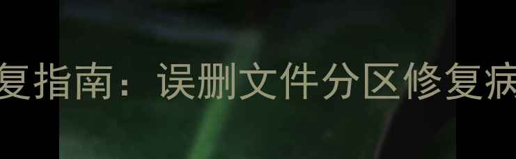 图片 最强USB数据恢复指南：误删文件分区修复病毒清除全攻略1