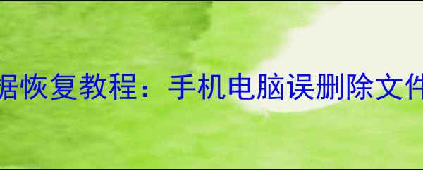 图片 最新SD卡数据恢复教程：手机电脑误删除文件修复全指南