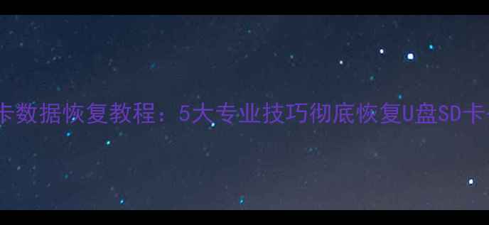 图片 最新内存卡数据恢复教程：5大专业技巧彻底恢复U盘SD卡丢失文件2