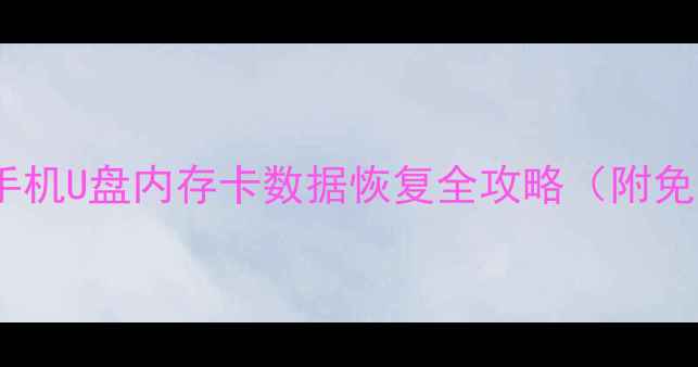 图片 最新教程！手机U盘内存卡数据恢复全攻略（附免费工具包）2