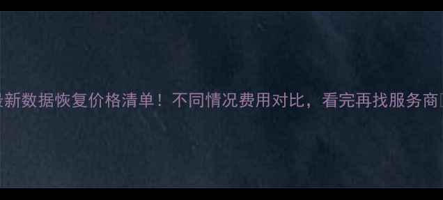最新数据恢复价格清单不同情况费用对比看完再找服务商