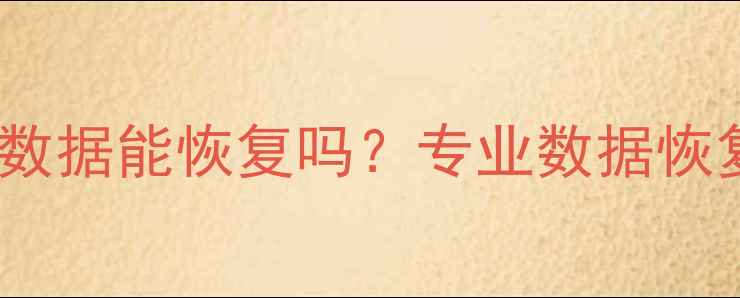 服务器宕机硬盘损坏后数据能恢复吗专业数据恢复方案及详细操作指南
