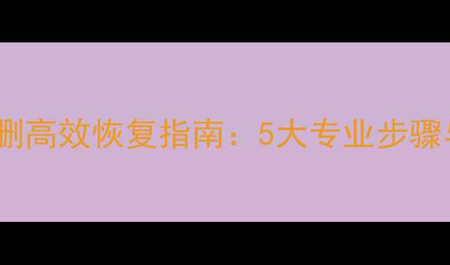 图片 服务器数据误删高效恢复指南：5大专业步骤与常见问题全1