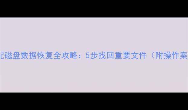 图片 未分配磁盘数据恢复全攻略：5步找回重要文件（附操作案例）2