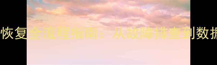 机械硬盘擦写数据恢复全流程指南从故障排查到数据提取的详细教程