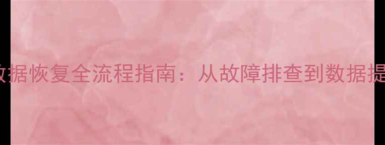 图片 机械硬盘擦写数据恢复全流程指南：从故障排查到数据提取的详细教程2