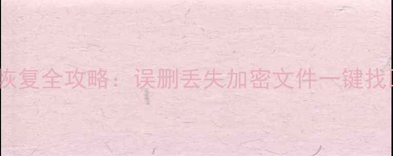 图片 权威指南OPPO手机数据恢复全攻略：误删丢失加密文件一键找回（附免费软件推荐）2