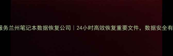 图片 权威服务兰州笔记本数据恢复公司｜24小时高效恢复重要文件，数据安全有保障1