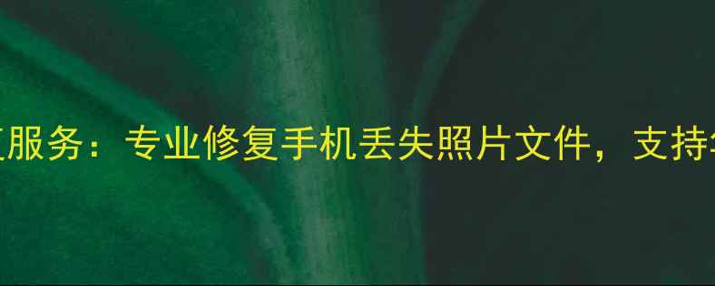 图片 杭州手机店数据恢复服务：专业修复手机丢失照片文件，支持华为苹果三星全品牌