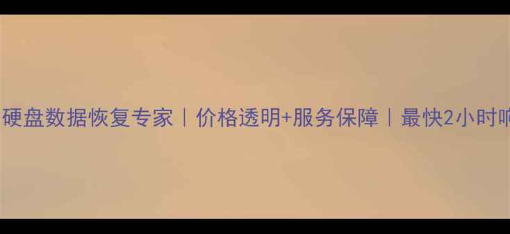 杭州硬盘数据恢复专家价格透明服务保障最快2小时响应