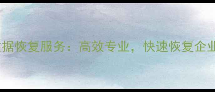 图片 极光快投数据恢复服务：高效专业，快速恢复企业核心数据2