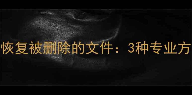 图片 格式化后如何恢复被删除的文件：3种专业方法+工具推荐1