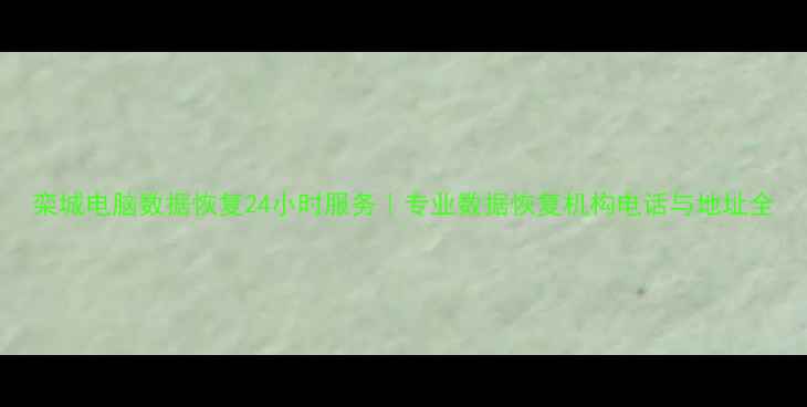 图片 栾城电脑数据恢复24小时服务｜专业数据恢复机构电话与地址全