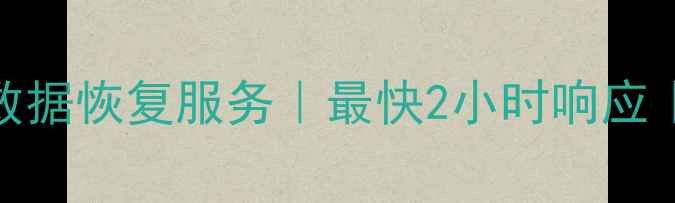 图片 桂平专业硬盘数据恢复服务｜最快2小时响应｜权威机构保障