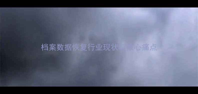 图片 档案数据恢复行业现状与核心痛点