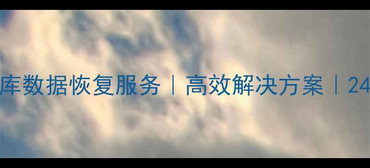 武汉专业数据库数据恢复服务高效解决方案24小时应急响应