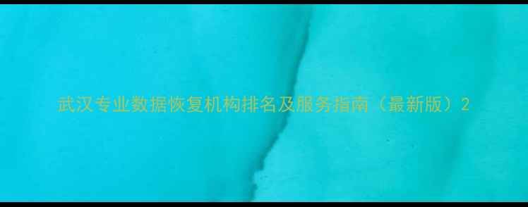 图片 武汉专业数据恢复机构排名及服务指南（最新版）2