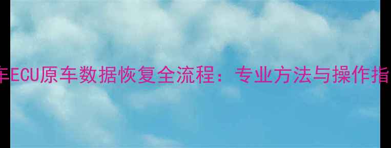 图片 汽车ECU原车数据恢复全流程：专业方法与操作指南2