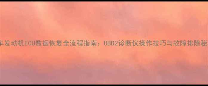 图片 汽车发动机ECU数据恢复全流程指南：OBD2诊断仪操作技巧与故障排除秘籍1