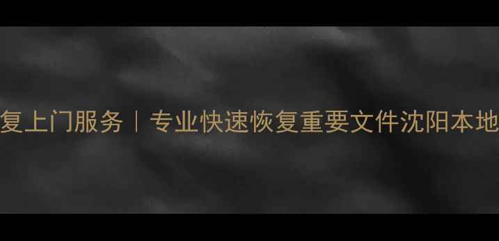 图片 沈阳电脑数据恢复上门服务｜专业快速恢复重要文件沈阳本地24小时应急响应