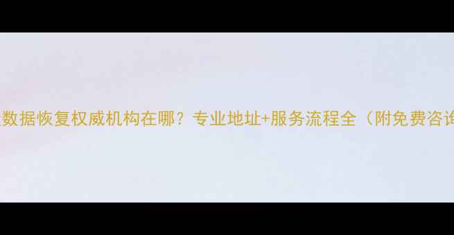 图片 沭阳硬盘数据恢复权威机构在哪？专业地址+服务流程全（附免费咨询入口）1