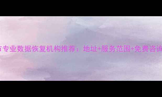 图片 河间市专业数据恢复机构推荐：地址+服务范围+免费咨询指南1