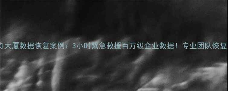 图片 泰安神舟大厦数据恢复案例：3小时紧急救援百万级企业数据！专业团队恢复全流程2