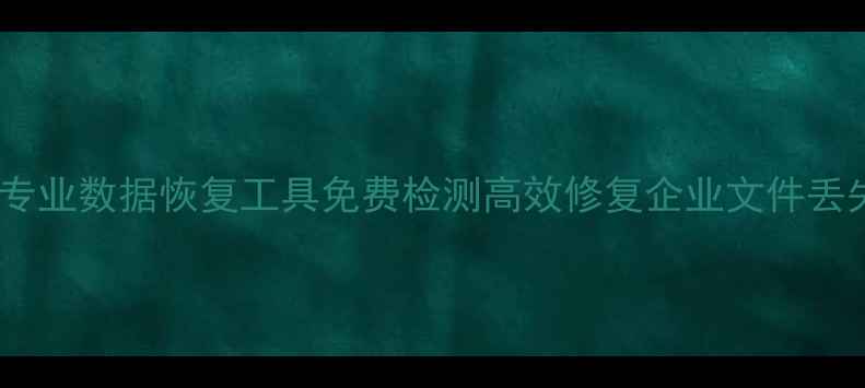 图片 海淀区专业数据恢复工具免费检测高效修复企业文件丢失问题1