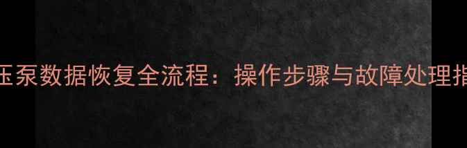 图片 液压泵数据恢复全流程：操作步骤与故障处理指南