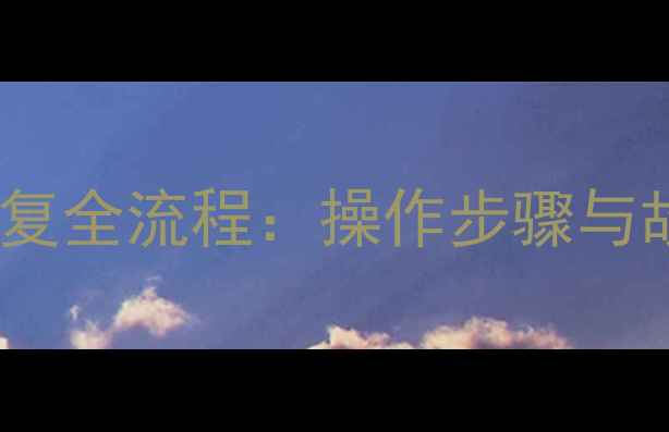 图片 液压泵数据恢复全流程：操作步骤与故障处理指南1