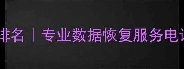 图片 深圳数据恢复公司排名｜专业数据恢复服务电话1580-xxxx-xxxx2