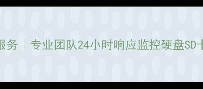 湖南监控数据恢复服务专业团队24小时响应监控硬盘SD卡影像文件高效恢复