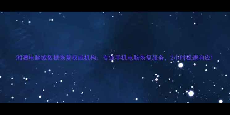 图片 湘潭电脑城数据恢复权威机构：专业手机电脑恢复服务，2小时极速响应1
