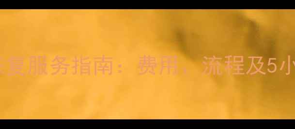 图片 滁州数据库数据恢复服务指南：费用、流程及5小时极速修复方案1