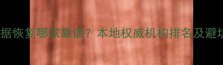 漳州数据恢复哪家靠谱本地权威机构排名及避坑指南