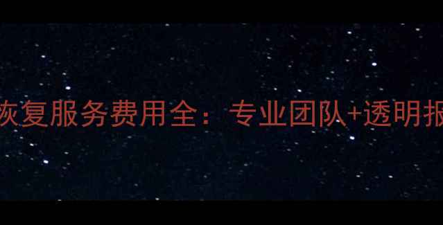 图片 烟台定制化数据恢复服务费用全：专业团队+透明报价+成功率保障1