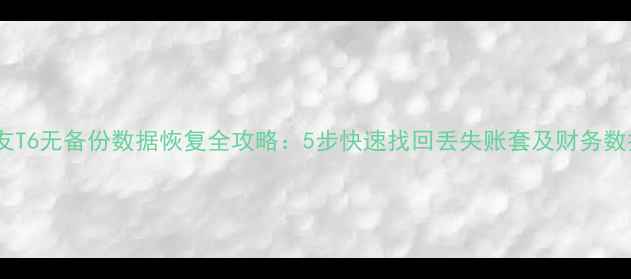 图片 用友T6无备份数据恢复全攻略：5步快速找回丢失账套及财务数据1