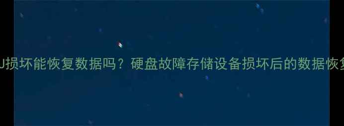 图片 电脑CPU损坏能恢复数据吗？硬盘故障存储设备损坏后的数据恢复指南2