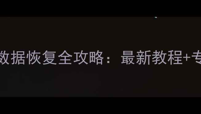 图片 电脑删除卷数据恢复全攻略：最新教程+专业工具推荐