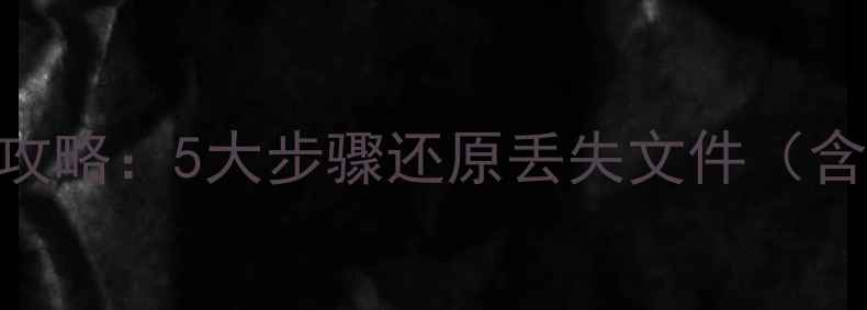 图片 电脑存储卡数据恢复全攻略：5大步骤还原丢失文件（含WindowsMac实操指南）