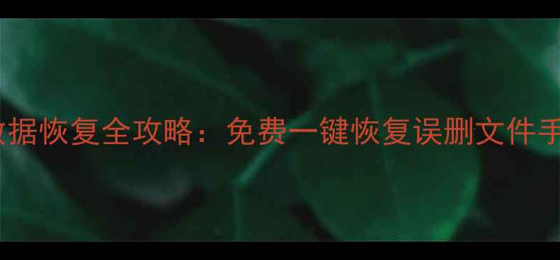 图片 电脑手机回收站数据恢复全攻略：免费一键恢复误删文件手机相册电脑文档1