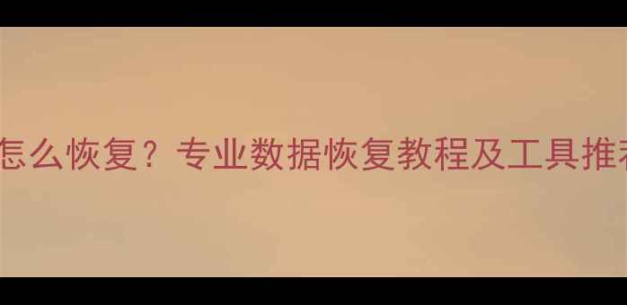 图片 电脑拷贝数据丢失怎么恢复？专业数据恢复教程及工具推荐（附详细步骤）1