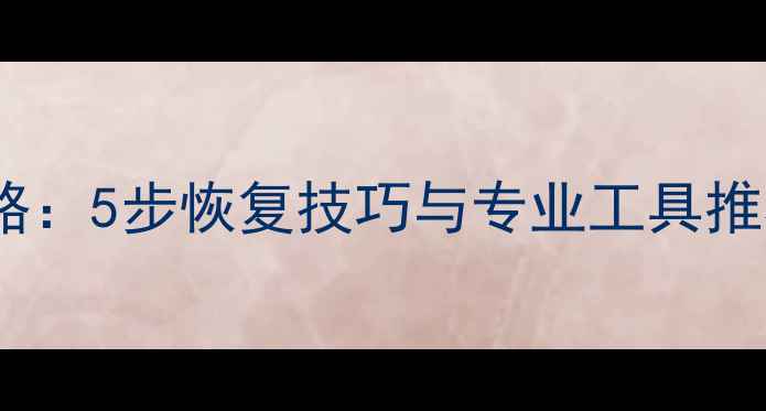 图片 电脑数据丢失全攻略：5步恢复技巧与专业工具推荐（附操作流程）1