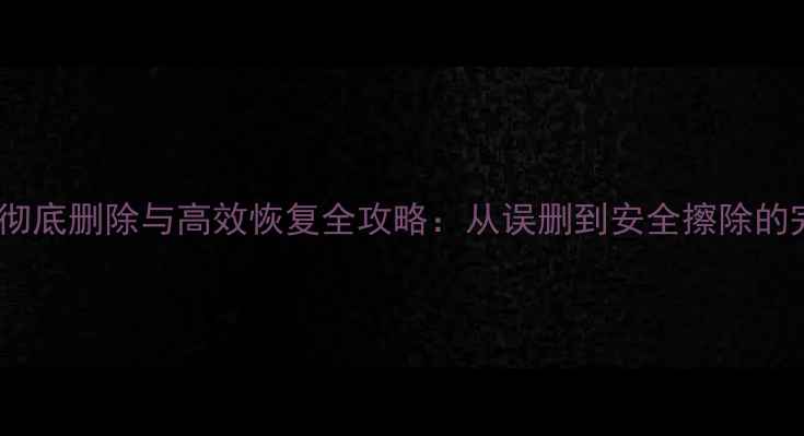 图片 电脑数据彻底删除与高效恢复全攻略：从误删到安全擦除的完整指南1